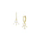 limited edition diamond half moon with starburst earrings on diamond huggie hoop, in 18k yellow gold <span class='visuallyhidden'>Text, phone 323-404-2959 for shopping help.</span>